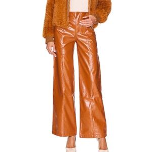 Free People Vegan Leather Wide-Leg Pants